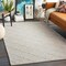 Tiwari Home 2' x 3' Braided Textured Ivory Hand Woven Rectangular Wool Area Throw Rug